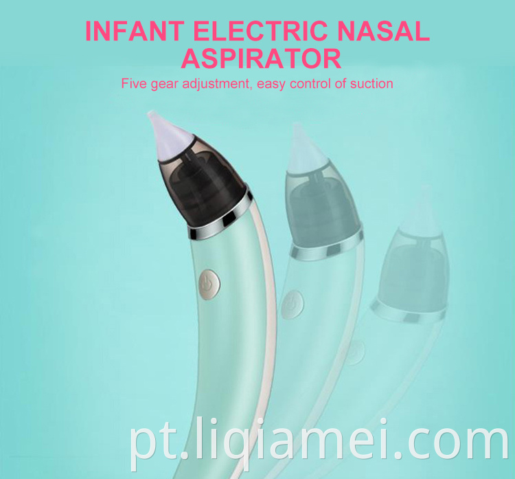 Limpador de rótulo privada Naror aspirador nasal sucção no nariz de bebê sucção de nariz para bebê USB 3-6 horas 2000 Ma